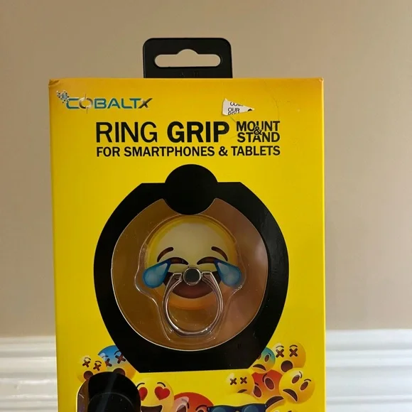 Cobalt Emoji Ring Grip for Smartphones & Tablets - Picture 2 of 4